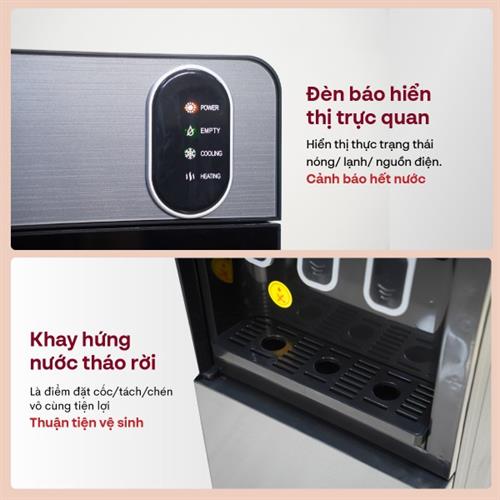 Cây nước nóng lạnh cao cấp Fujihome WD11ES 3 vòi, bình nước âm 6