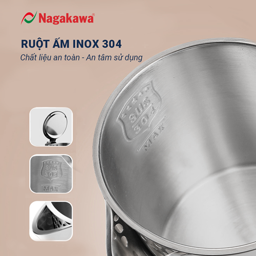 Ấm siêu tốc 1.8L Nagakawa NAG0319 4