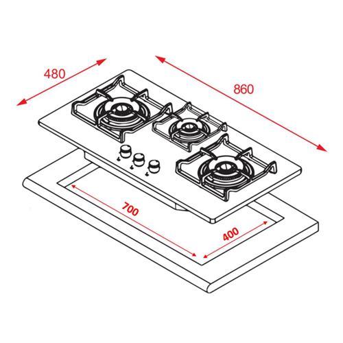 Bếp ga TEKA GKN Lux 86 3G 1