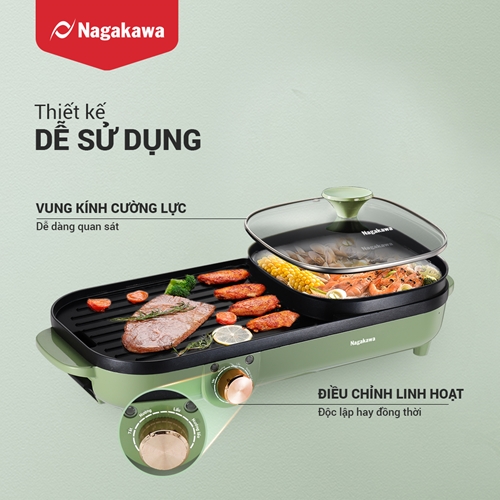 Bếp lẩu nướng điện Nagakawa NAG3104 10