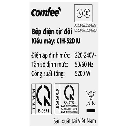 Bếp từ đôi lắp âm Comfee AI Knob CIH-52DIU 11