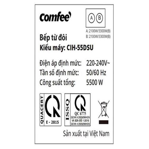 Bếp từ đôi lắp âm Comfee AI Knob CIH-55DSU 11