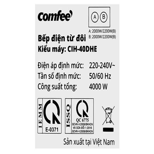 Bếp từ đôi lắp âm Comfee CIH-40DHE 8