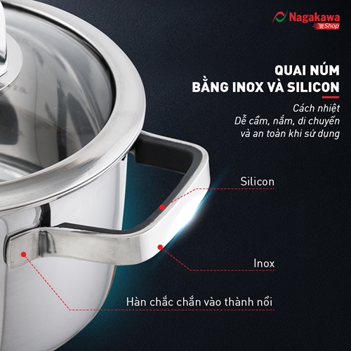 Bộ nồi inox Nagakawa Haru NAG1355 2