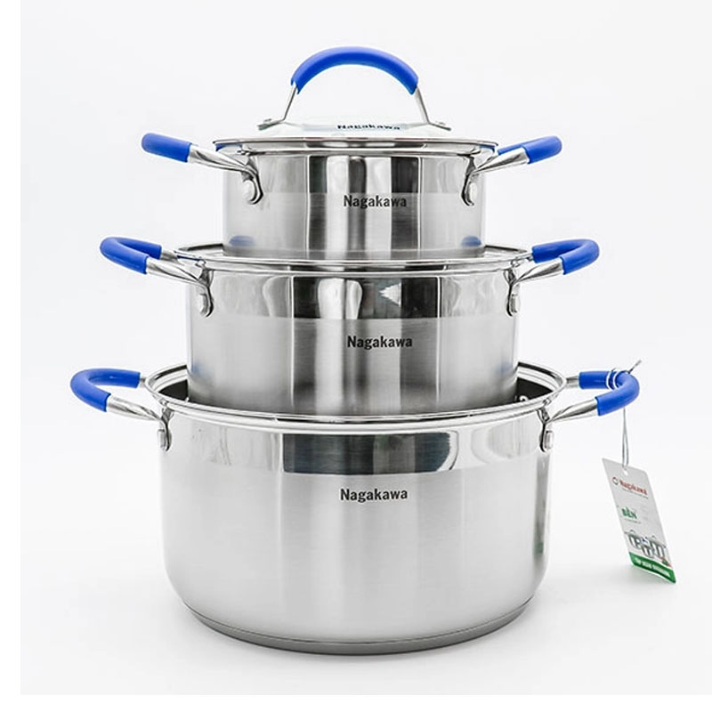 Bộ nồi inox Nagakawa NAG1302 1