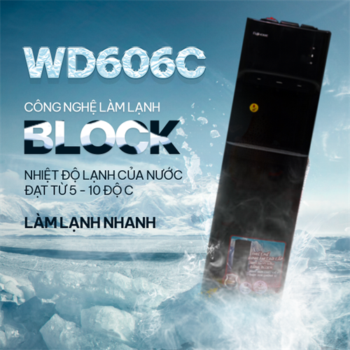Cây nước nóng lạnh bình âm cao cấp Fujihome WD606C 8