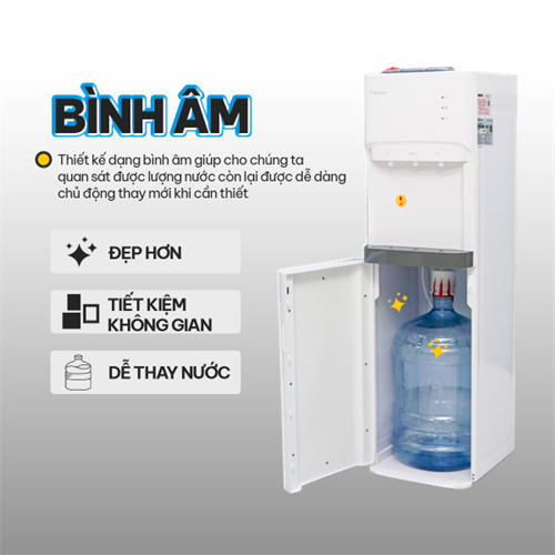 Cây nước nóng lạnh bình âm cao cấp Fujihome WD606ES 1