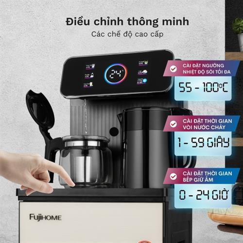 Cây nước nóng lạnh bình âm kết hợp bàn pha trà, cafe Fujihome TBD22 4