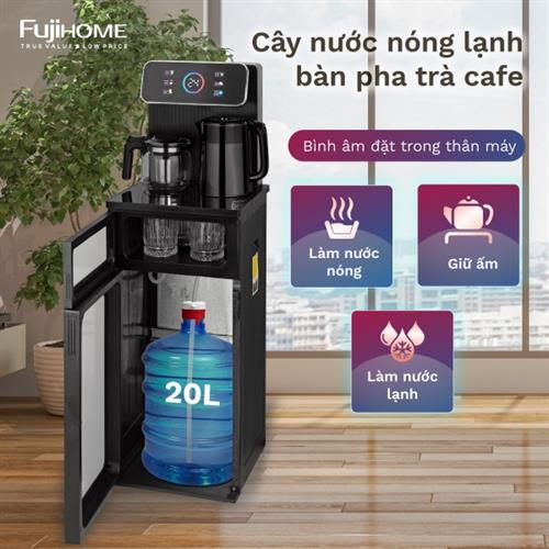 Cây nước nóng lạnh bình âm kết hợp bàn pha trà, cafe Fujihome TBD22 3