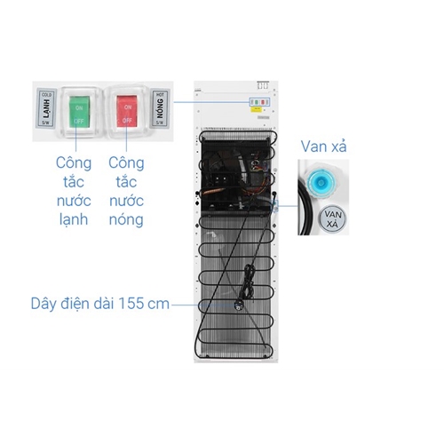 Cây nước nóng lạnh Hòa Phát HHC383 670W 4