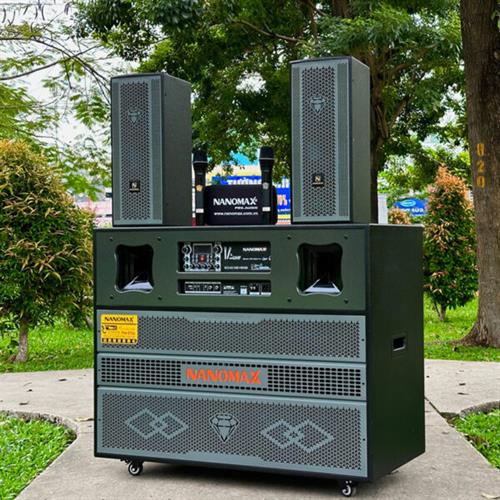 Loa Kéo Bình & Điện Nanomax Pro-215A Bass Đôi 40cm 2250w 7
