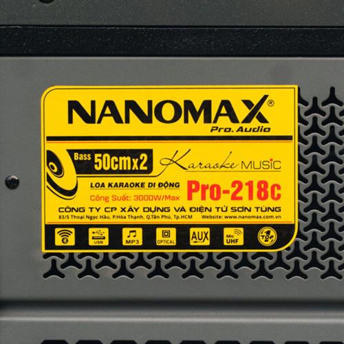 Loa Kéo Bình & Điện Nanomax Pro-218C Bass Đôi 50cm 3000w 11