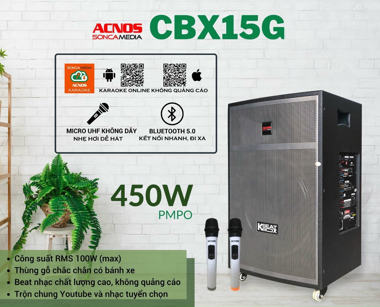 Loa Kéo Karaoke Acnos CBX15G 1