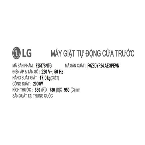 Máy giặt LG Inverter 17 kg F2517SNTG 7
