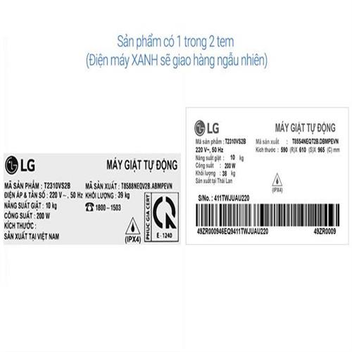 Máy giặt LG TurboDrum Inverter 10 kg T2310VS2B 10