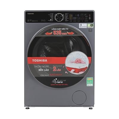 Máy giặt sấy Toshiba Inverter giặt 10.5 kg - sấy 7 kg TWD-T25BZU115MWV(MG)
