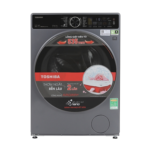 Máy giặt sấy Toshiba Inverter giặt 10.5 kg - sấy 7 kg TWD-T25BZU115MWV(MG) 0