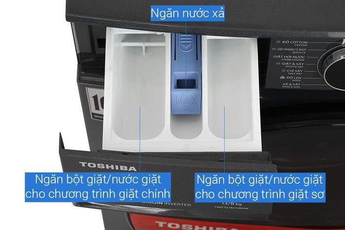 Máy giặt sấy Toshiba Inverter giặt 13 kg - sấy 8 kg TWD-T21BU140UWV(MG) 2