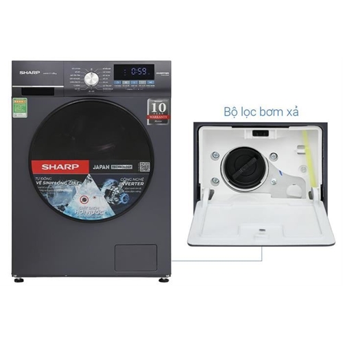 Máy giặt Sharp Inverter 11 kg ES-FM110CB-SB 4