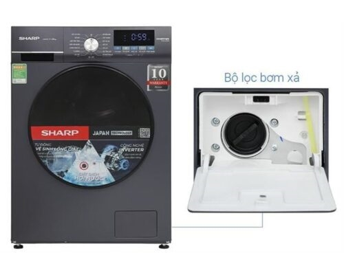 Máy giặt Sharp Inverter 9 kg ES-FM90CB-SB 4