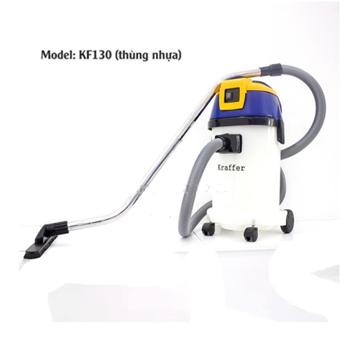 Máy hút bụi công nghiệp KRAFFER Model: KF 130  (01 motor) Thùng Nhựa abs 0