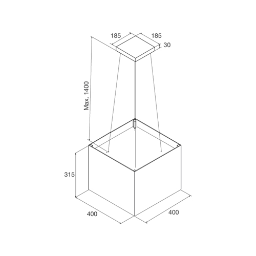 Máy hút khói, khử mùi CONCRETE K-400 1