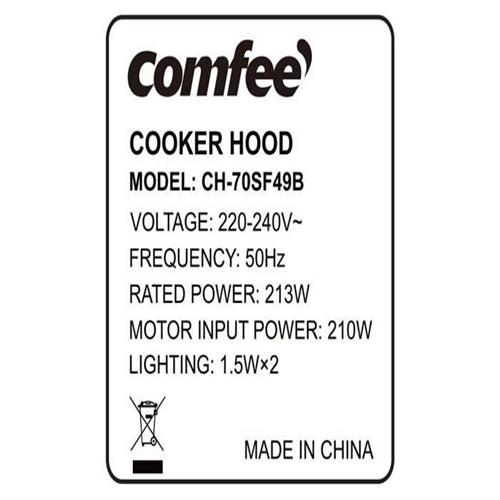 Máy hút mùi âm tủ Comfee CH-70SF49B 8