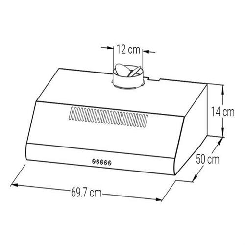 Máy hút mùi âm tủ Comfee CH-70SF49B 7