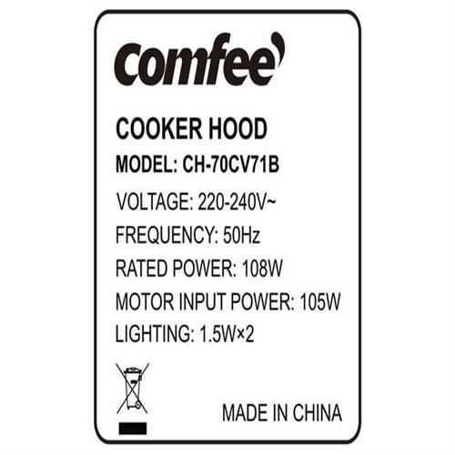Máy hút mùi kính cong Comfee CH-70CV71B 10