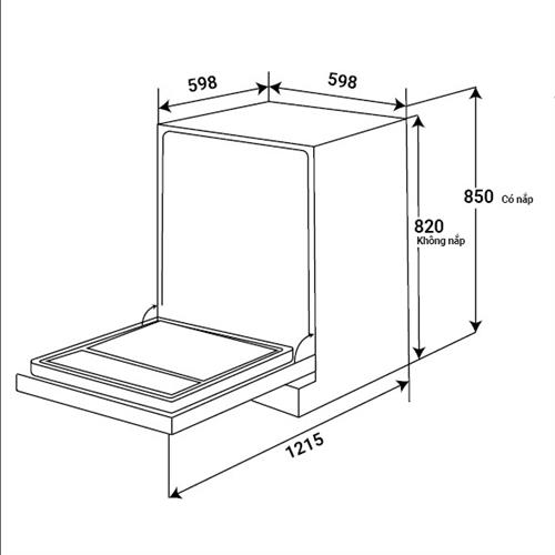 MÁY RỬA CHÉN BÁN ÂM KAFF KF-CARYA1FB/ KF-CARYA1FW 3