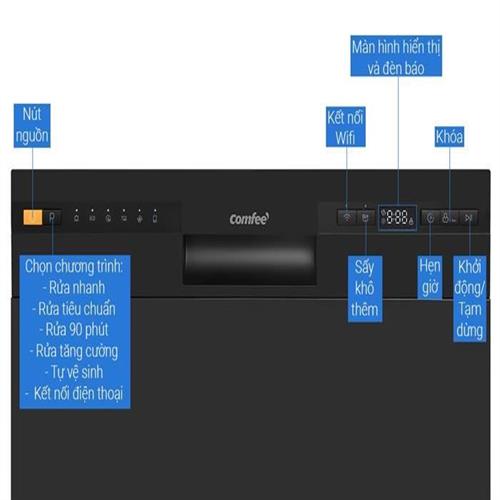Máy rửa chén độc lập Comfee CDW-8F60RB 12