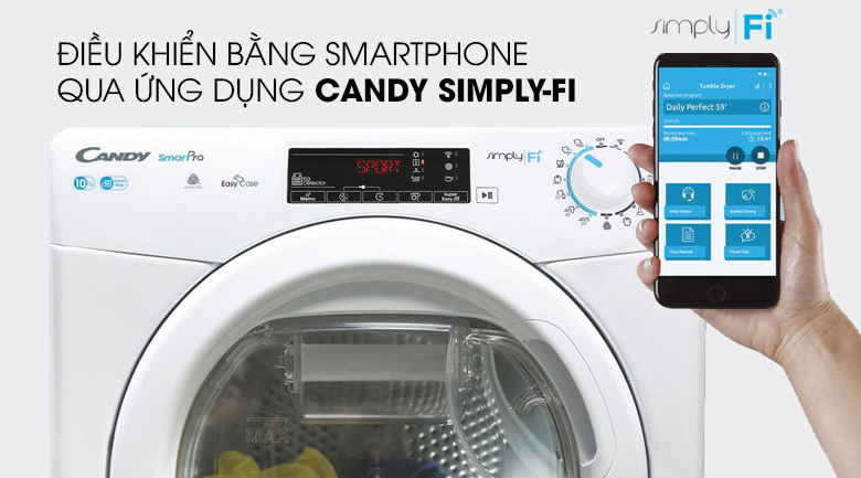 Máy sấy ngưng tụ Candy 10 Kg CSO C10TE-S 2