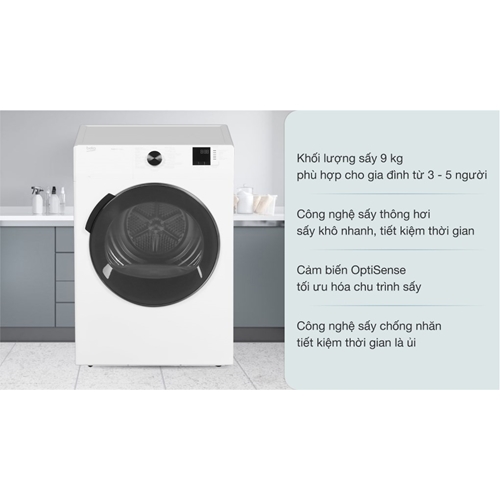 Máy sấy thông hơi Beko 9 kg DA9112RX0WB 3