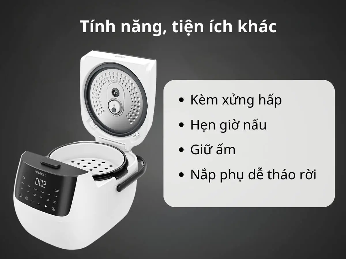 Nồi cơm điện tử 1,8L Hitachi RZ-R18XN(W) 3