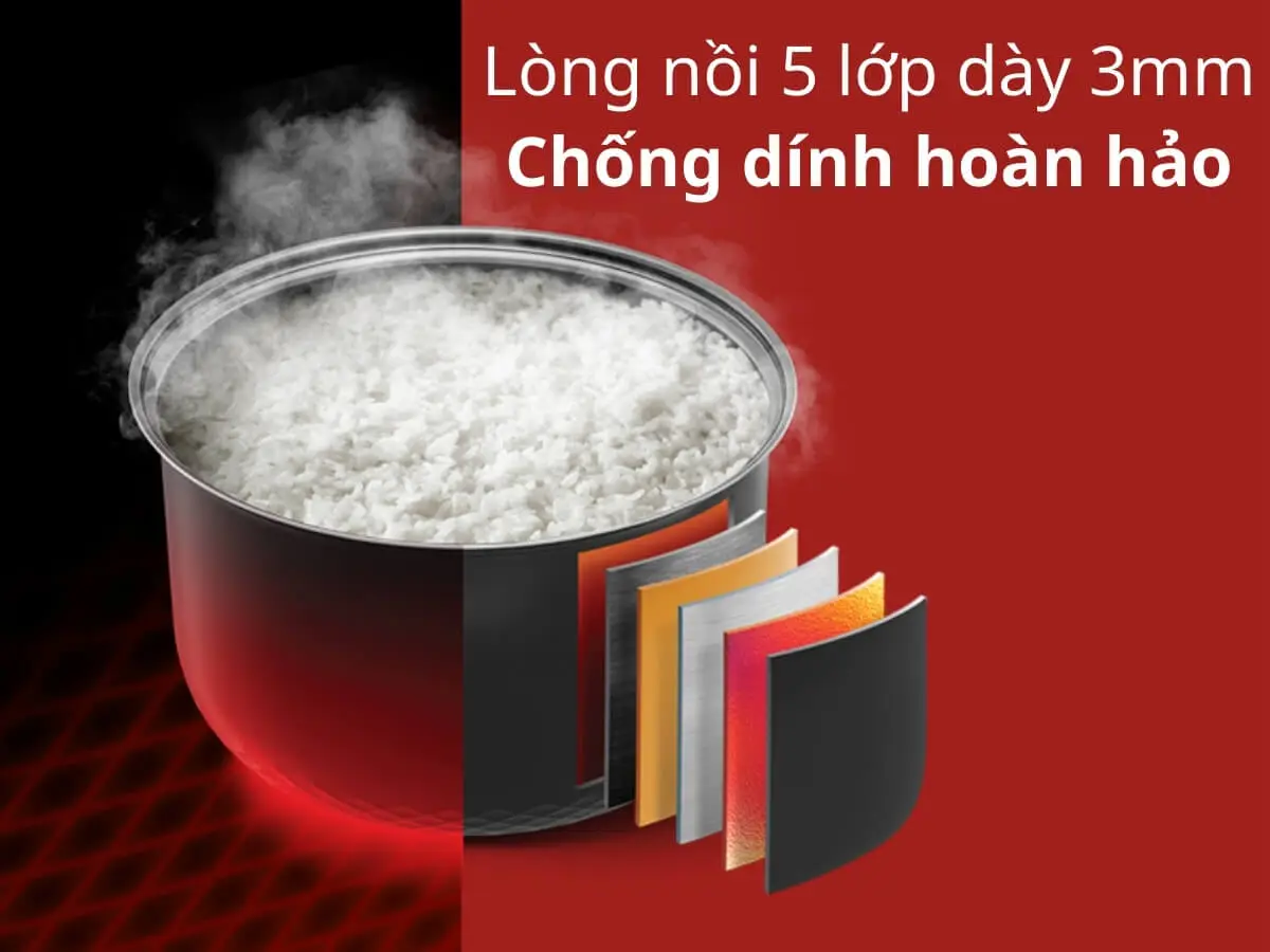 Nồi cơm điện tử 1,8L Hitachi RZ-S18VN(BK) 4