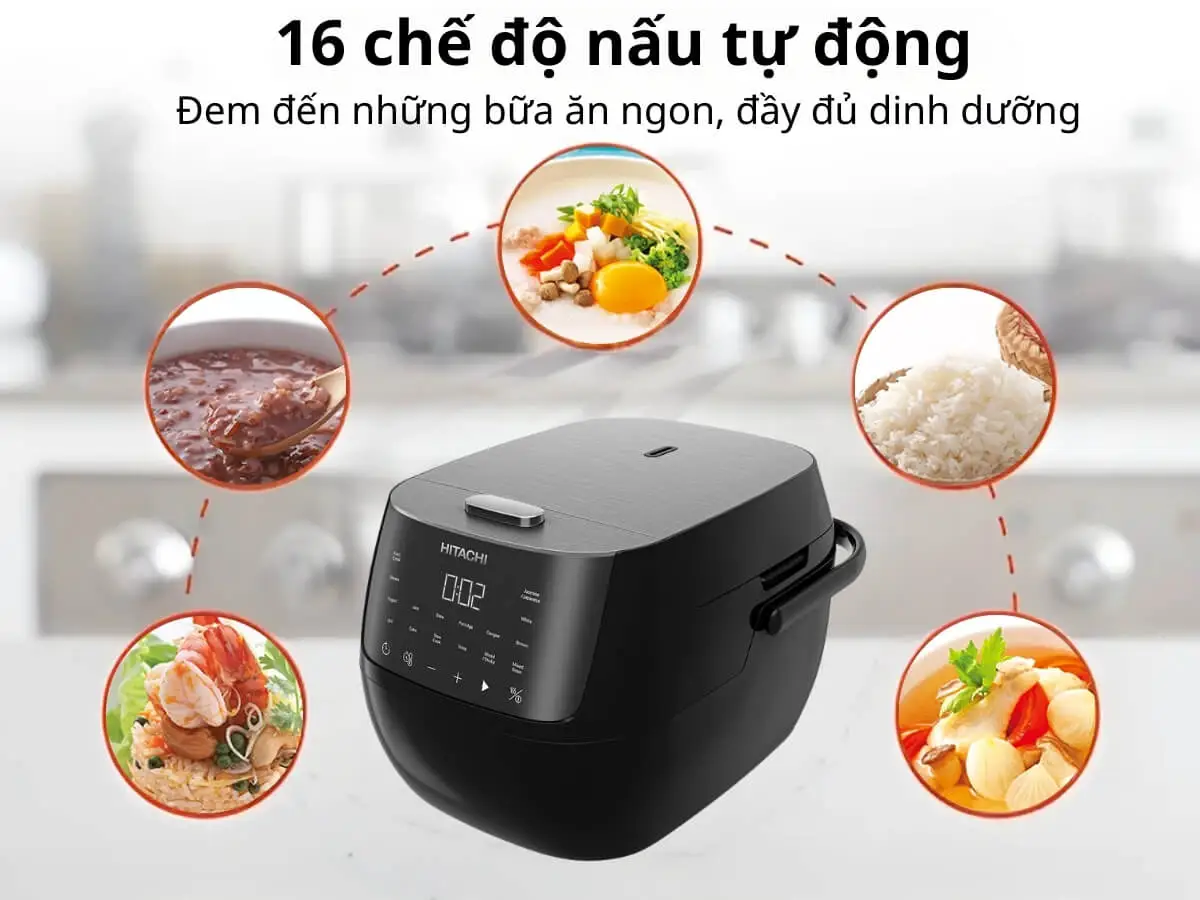 Nồi cơm điện tử 1,8L Hitachi RZ-S18VN(BK) 3