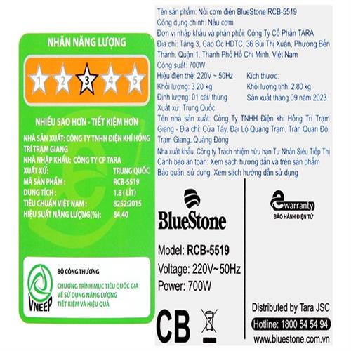 Nồi cơm nắp gài BlueStone 1.8 lít RCB-5519 9
