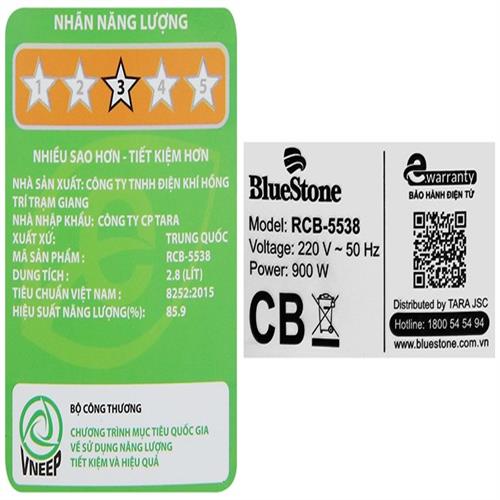Nồi cơm nắp gài BlueStone 2.8 lít RCB-5538 9