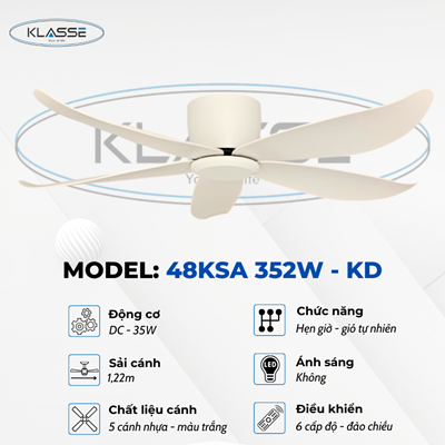 Quạt không đèn Klasse 48KSA 352W – KD
