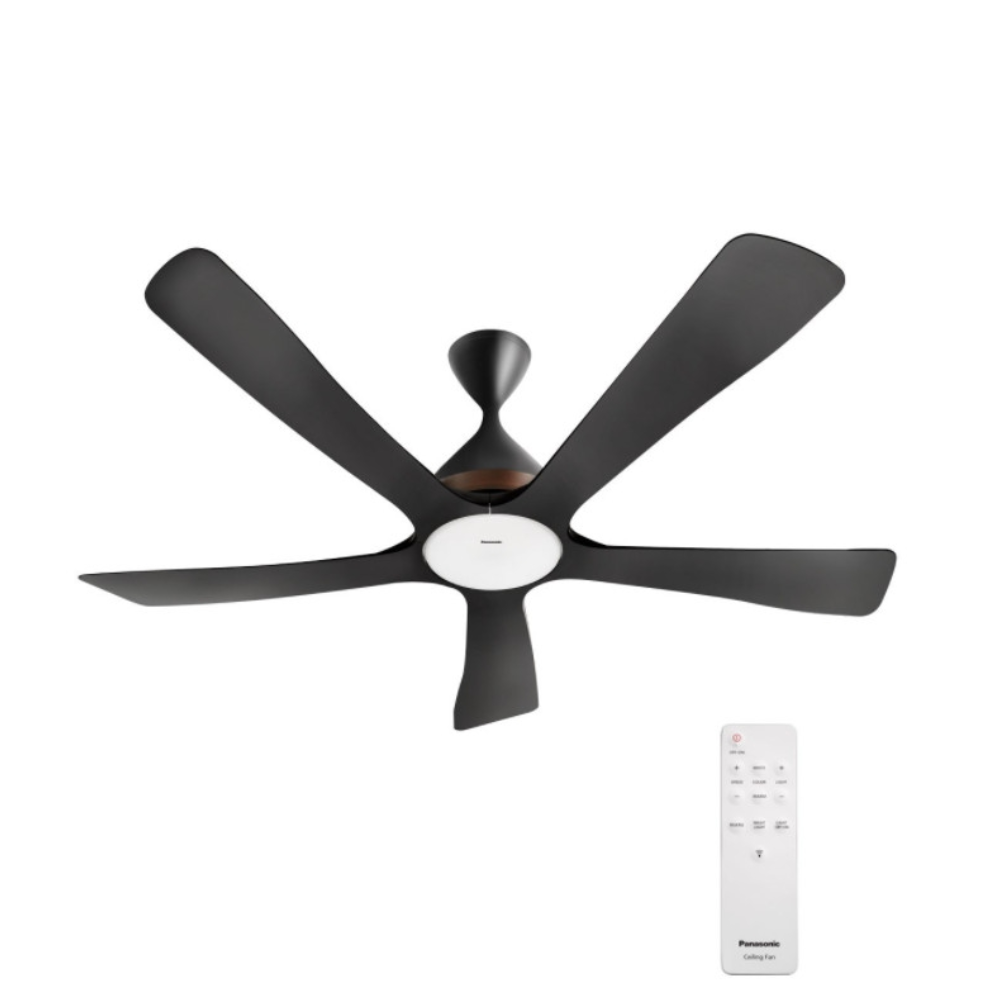 Quạt trần Panasonic 5 cánh F‑60DGN 73W màu đen
