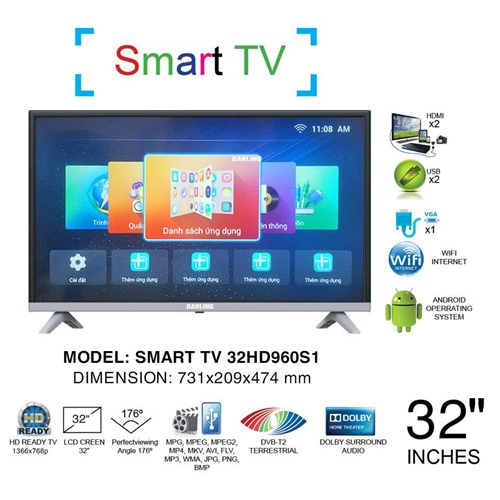 SMART TIVI DARLING 32 INCH 32HD960S1 1