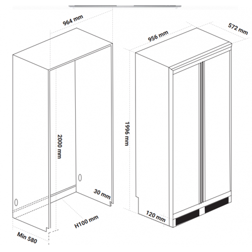 Tủ Lạnh Âm Toàn Phần KAFF KF-BI555W LUXURY 2