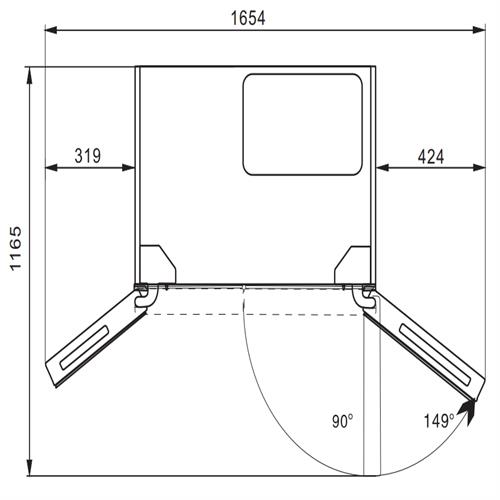 Tủ Lạnh Side By Side KAFF KF-BCD606MBR 4